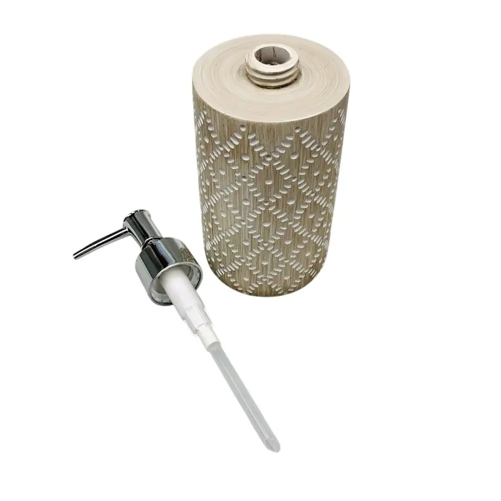 NWOT AMG Global Bathroom Accessories Soap Dispenser Mosaic Basket Weave Designn